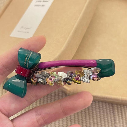 Elegant Rhinestone Bow Hair Clip