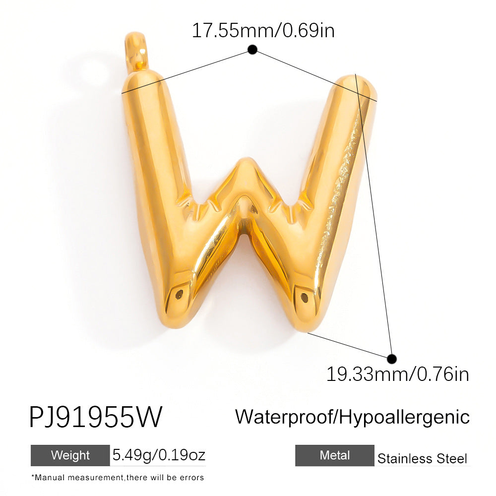 Stylish Stainless Steel Letter Pendant Jewelry