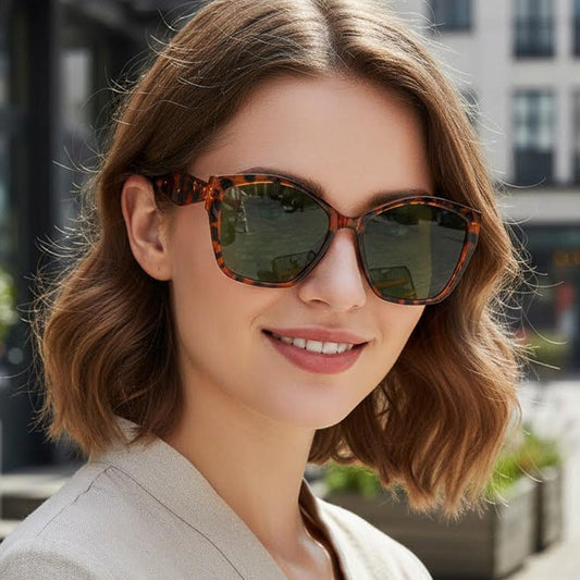 Vintage Oversized Square Sunglasses Stylish Outdoor UV400 Protection
