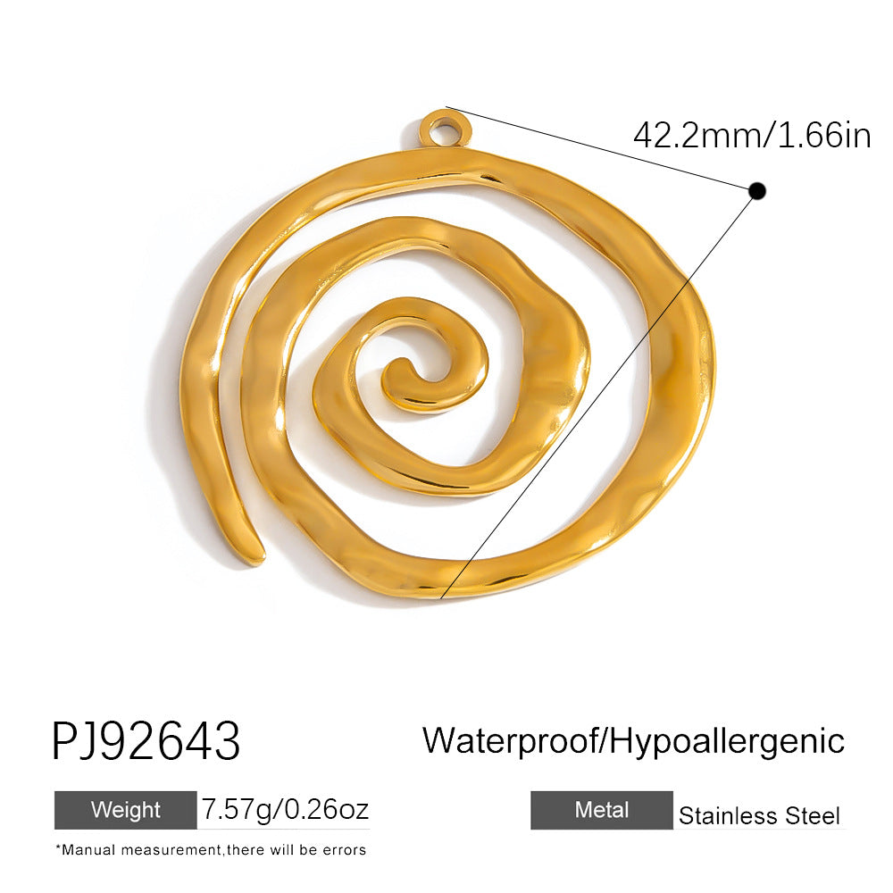 Colorful Oil-Drop Fish Heart Pendant Steel DIY Jewelry Accessories