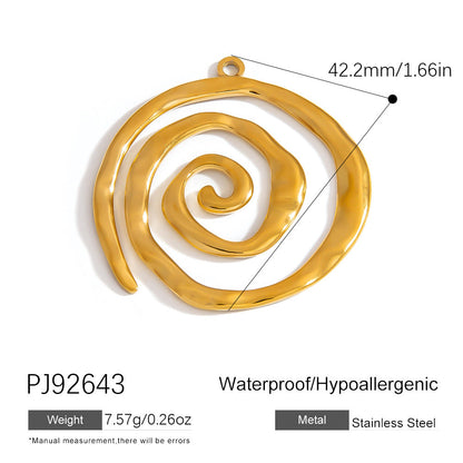 Colorful Oil-Drop Fish Heart Pendant Steel DIY Jewelry Accessories
