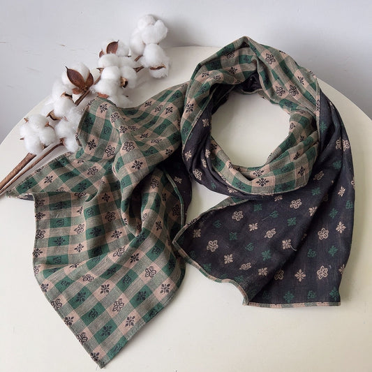Scarvii - Plaid Boho Scarf Reversible