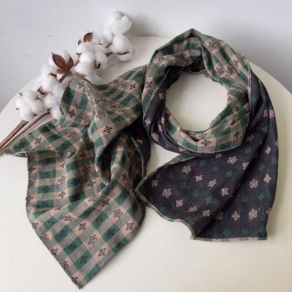 Scarvii - Plaid Boho Scarf Reversible