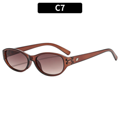 Oval Cat Eye Sunglasses Classic Retro Outdoor Fashion Shades
