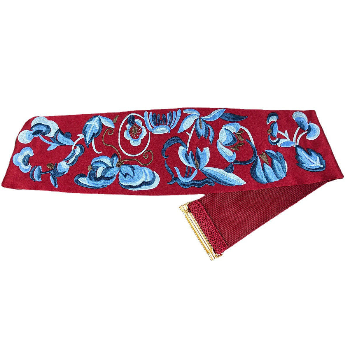 Ancient Style Embroidery Waist Seal Women'S Elastic Wide Belt Decoration Fashion And Versatile Embroidery Ethnic Style Belt