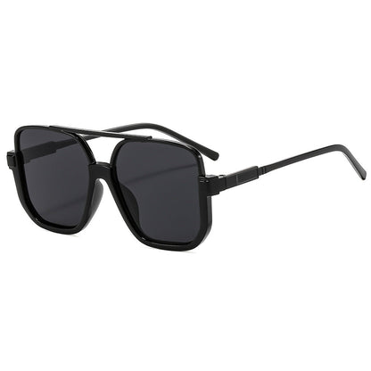Y2K Trendy Half-Frame Sunglasses with UV Protection