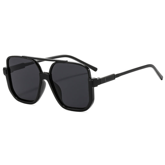 Y2K Trendy Half-Frame Sunglasses with UV Protection
