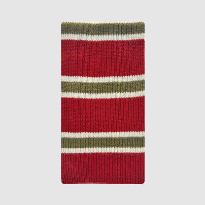 Striped Knit Wool Scarf for Women Casual Soft Neck Warmer