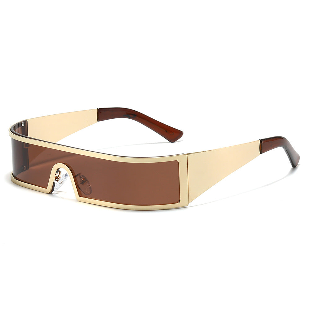 Futuristic Slim Frame Outdoor Sunglasses with UV Protection