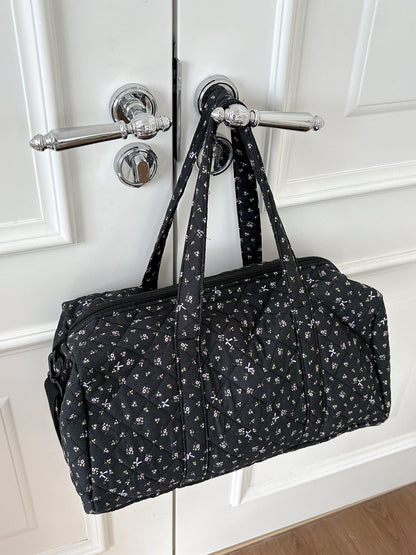 Floral Quilted Travel Bag Large Capacity Lightweight Boston Bag