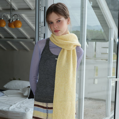 Solid Color Wool Knit Scarf for Women – Winter Style