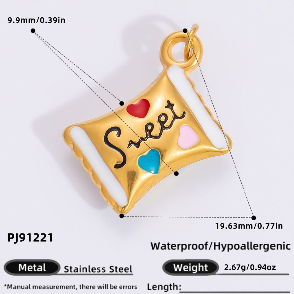 Handmade Stainless Steel 18K Gold Plated Earrings and Necklace Set