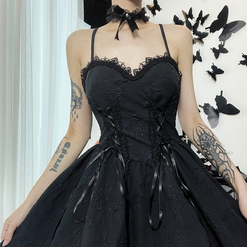 Summer Lace Trim Casual A-Line Dress