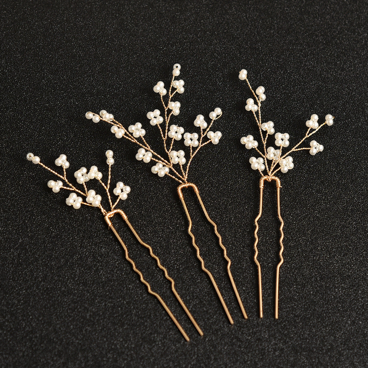 Handmade Pearl Hair Pins U-Shaped Hair Forks Wedding Party Accessories