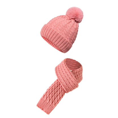 Warm Knit Beanie Scarf Gloves Set