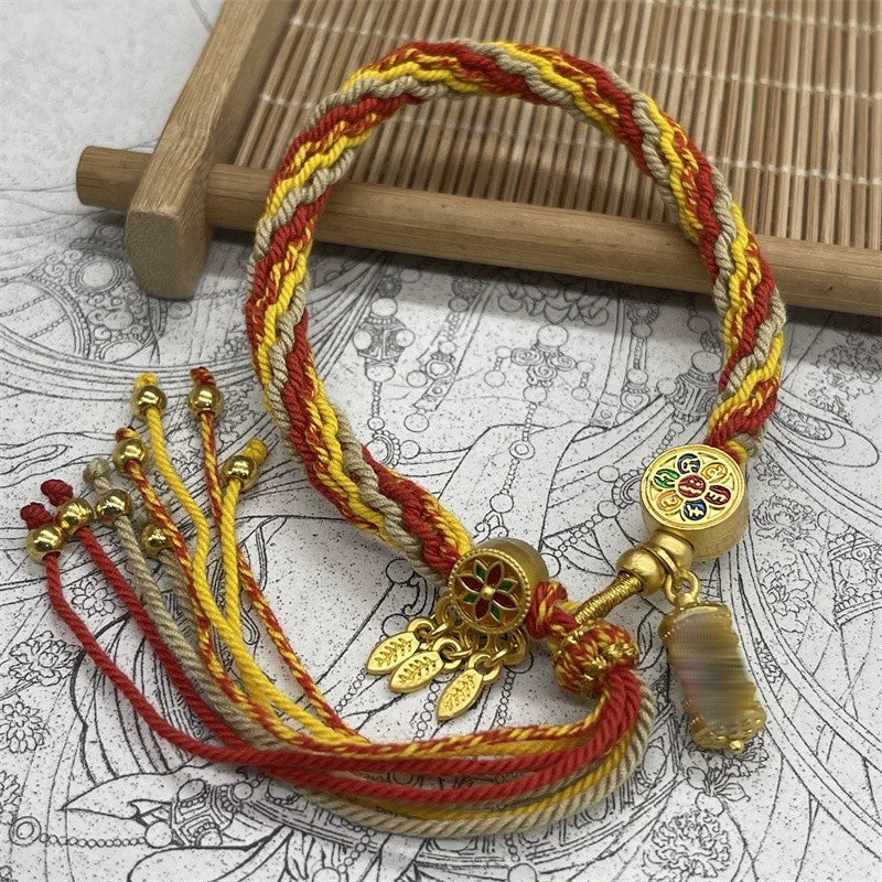 Tibet Hand-Woven Diamond Rope Hand Rope Bracelet Jewelry Gifts
