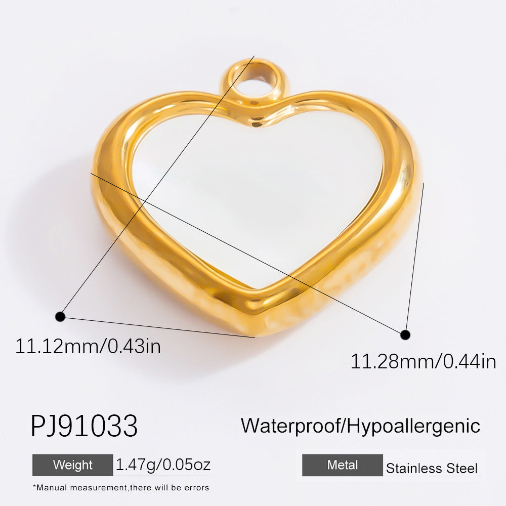 Fashionable DIY Jewelry Accessories 18K Gold Plated Titanium Steel Bracelet Necklace Pendant