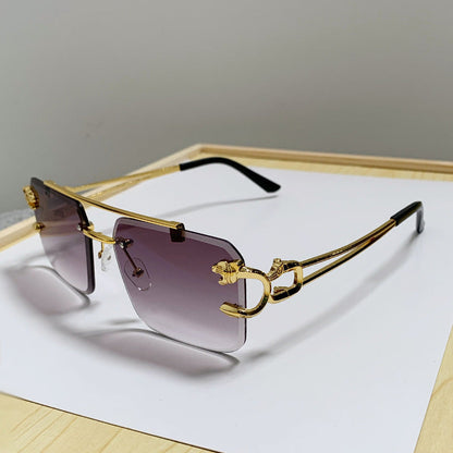 Trendy Square Sunglasses for Men and Women with Metal Frame
