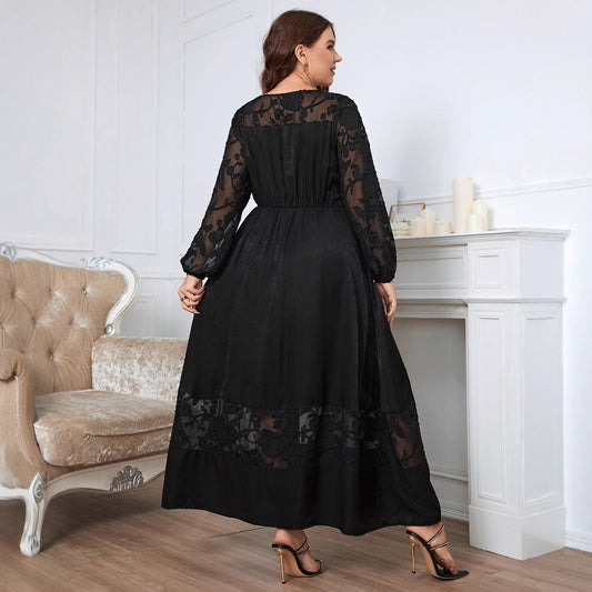 Chic Black Lace Midi Dress for Effortless Elegance