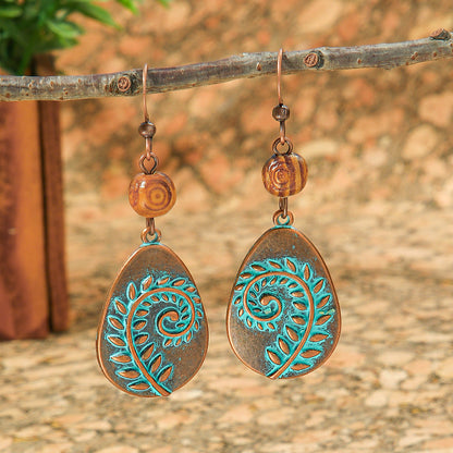 Bohemian Style Metal Earrings Vintage Tassel Earrings for Women