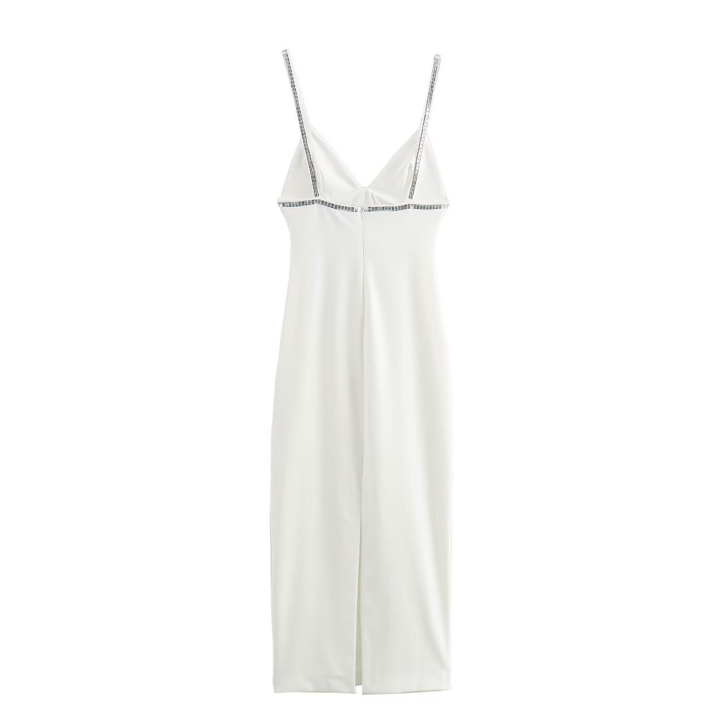 Trendy White Spaghetti Strap Maxi Dresses
