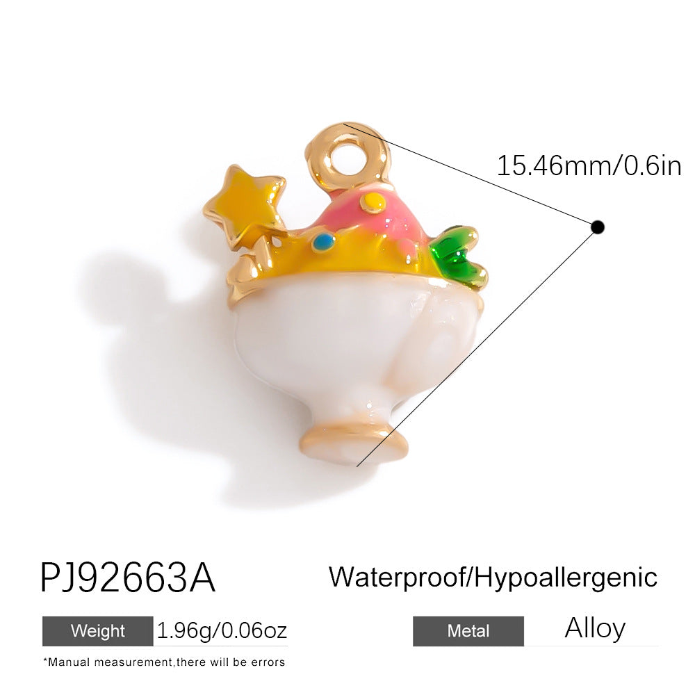 Alloy DIY Cartoon Car Pendant Droplet Decor