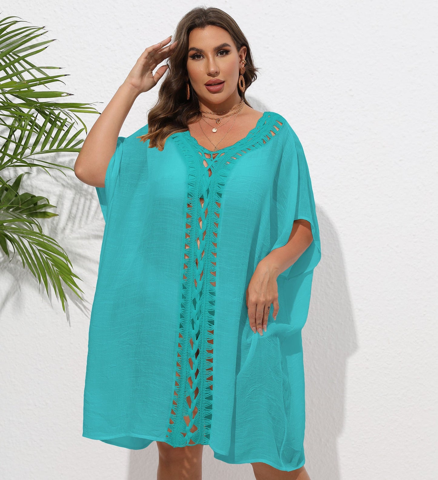 Women'S Bohemian Maxi Dress Loose Beach Cover-Up