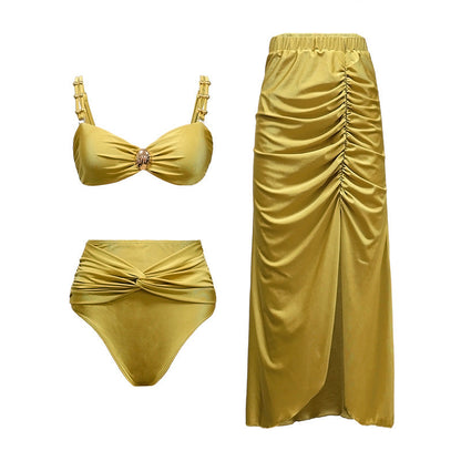 Sexy Hollow Out Swimwear with Cover Dress