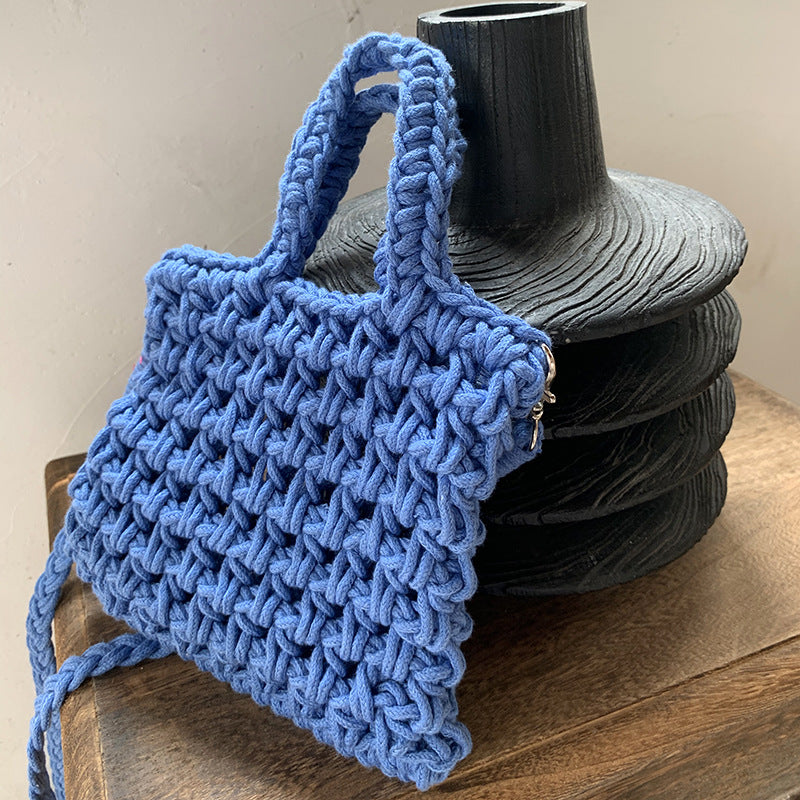 Woven Crossbody Bag for Women Stylish Cotton Blend Daily Use