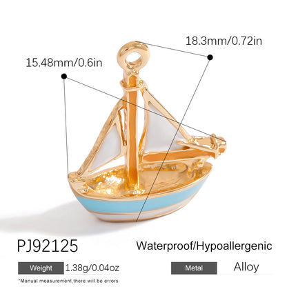 Heart-Shaped Stainless Steel 18K Gold Necklace Pendant DIY Jewelry