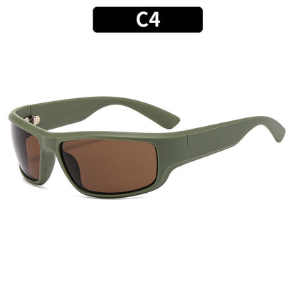 Y2K Stylish Oval Sunglasses Futuristic Fashion Shades