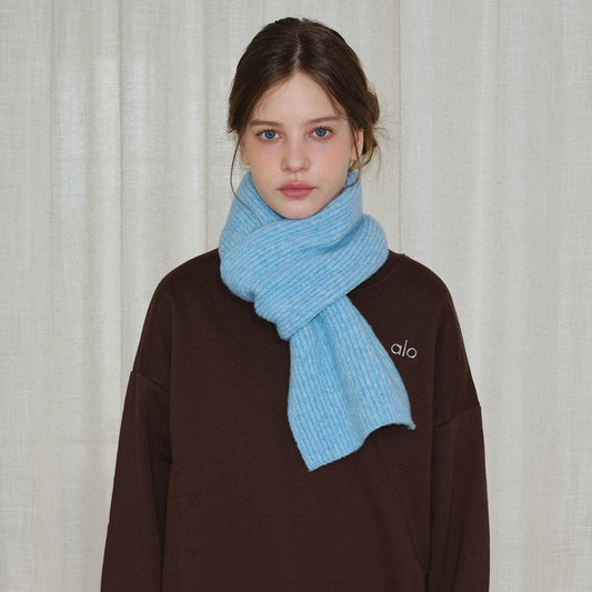 Solid Color Wool Knit Scarf for Women – Winter Style