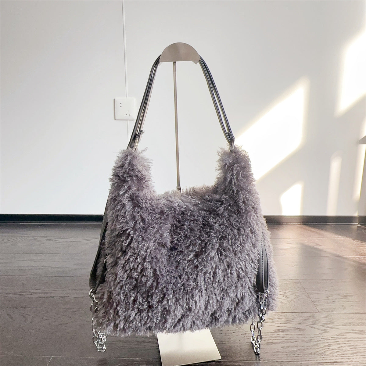 Fluffy Plush Large Capacity Backpack Shoulder Bag