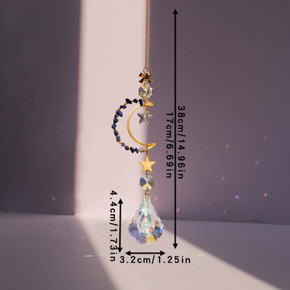 Colorful Sun Moon Hanging Crystal Decoration