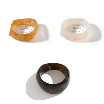 Resin Ombre Bangles Trendy Geometric Acrylic Bracelets