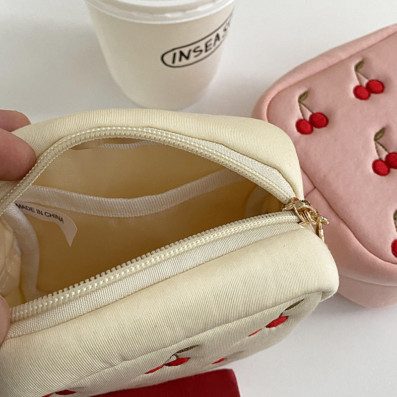 Square Cherry Sweet Cosmetic Bag