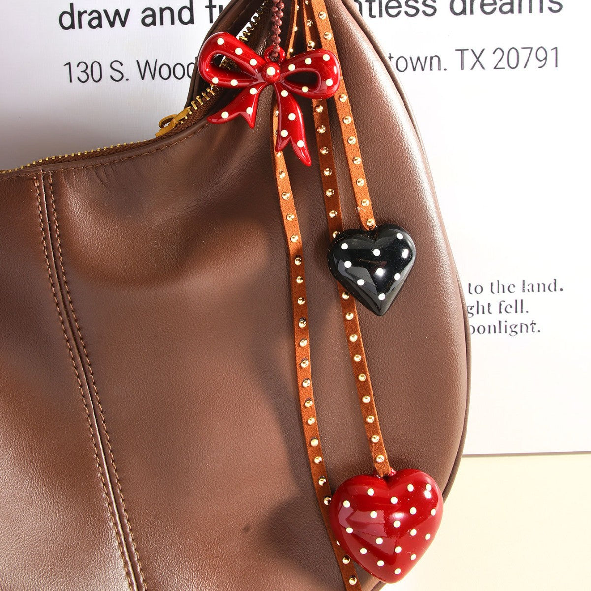 Love Bow Cute Keychain Bag CHarms