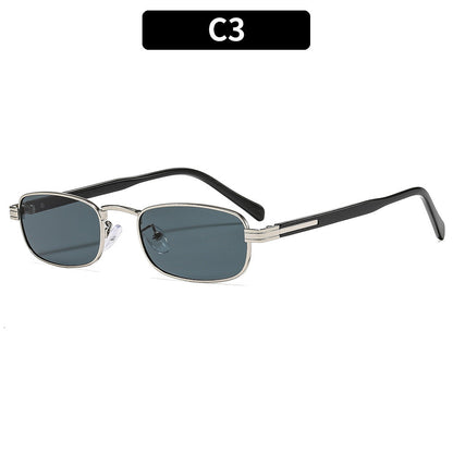Retro Square Metal Sunglasses UV400 Protection Fashionable Eyewear