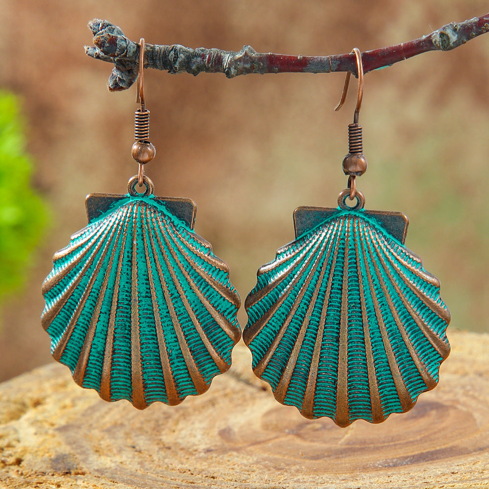 Bohemian Leaf Drop Earrings Vintage Alloy Jewelry