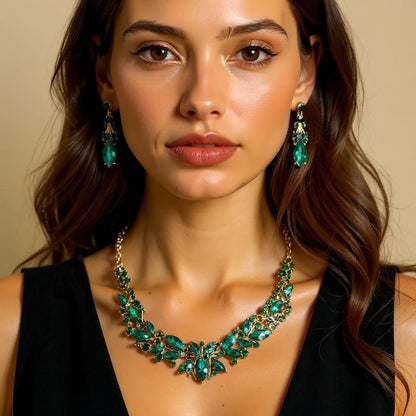 Fashion Crystal Necklace and Earrings Set for Brides