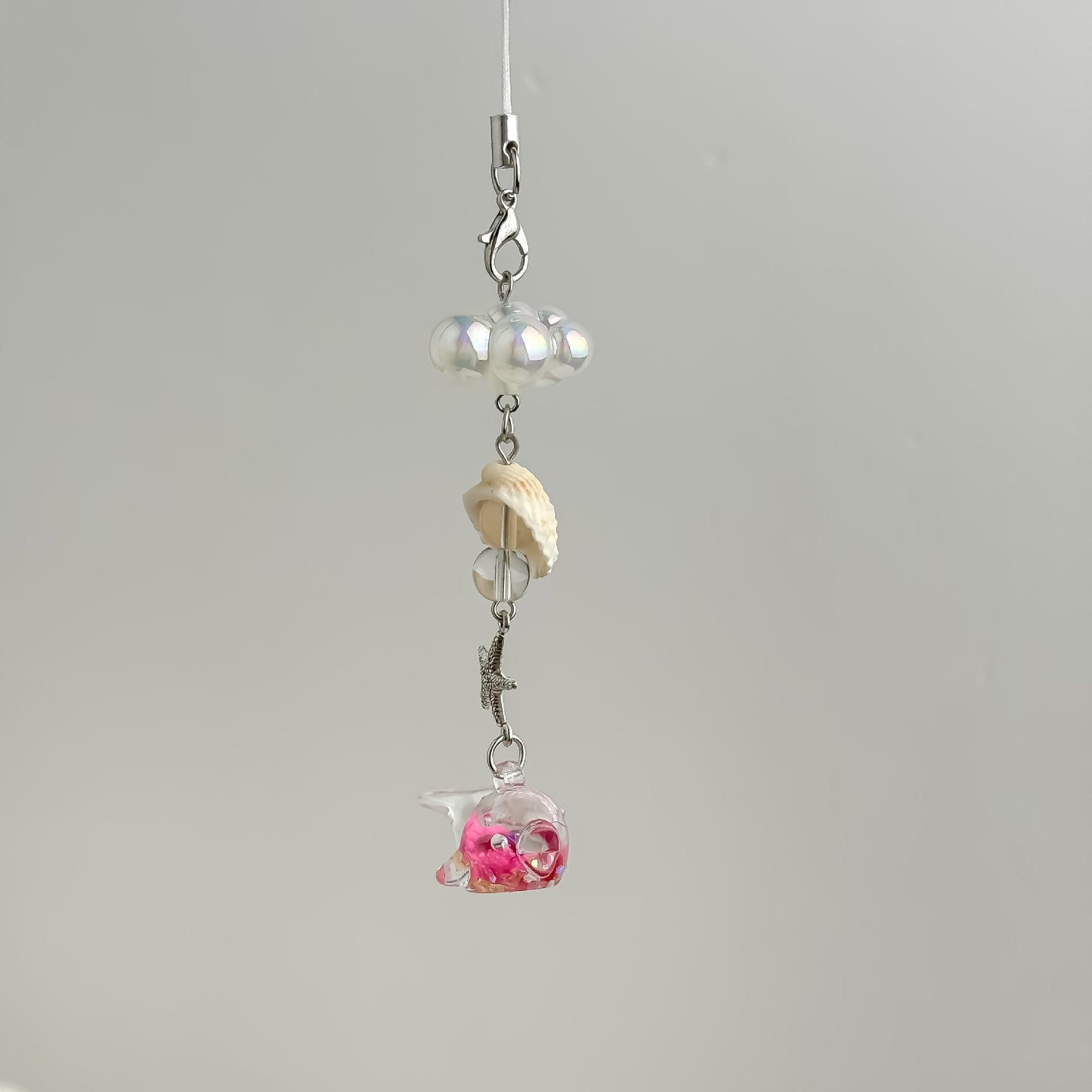 Luminous Transparent Whale Keychain Bag Charm