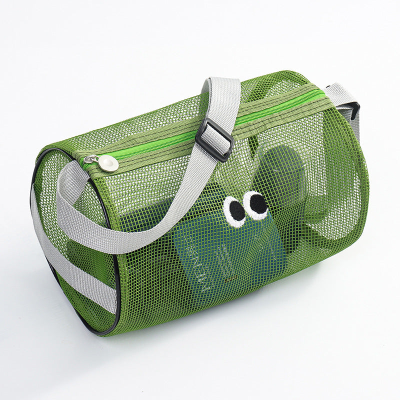 Solid Color Large Capacity Mesh Shoulder Bags