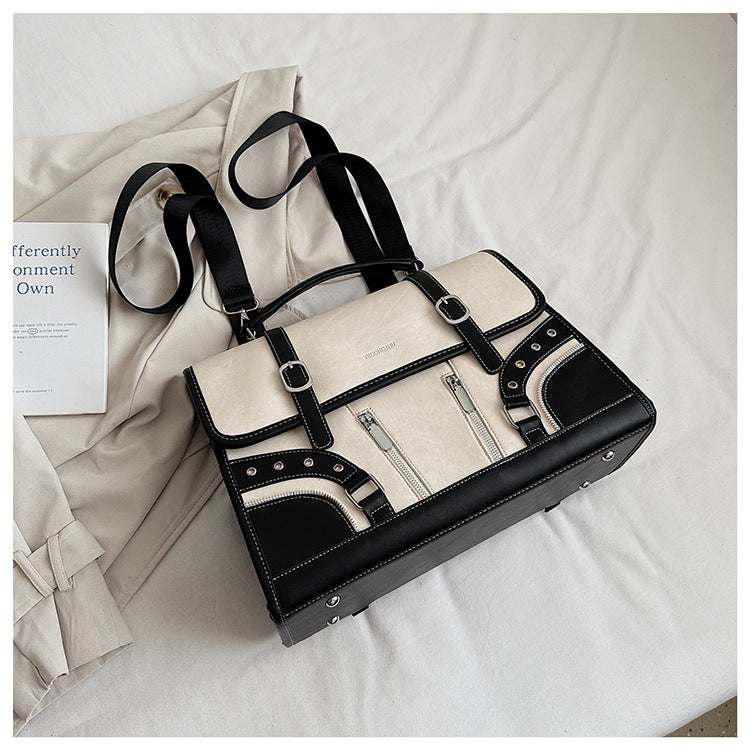 British Style Backpack Chic PU Shoulder Tote Bag