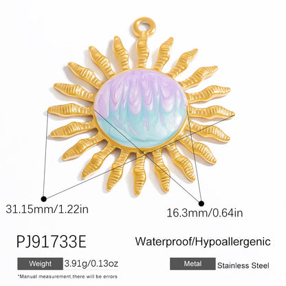 DIY Jewelry Accessories Stainless Steel Sun Shell Necklace