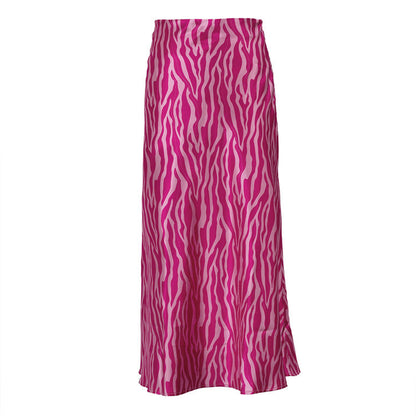 French Floral Midi Fishtail Skirt Elegant Casual Wear