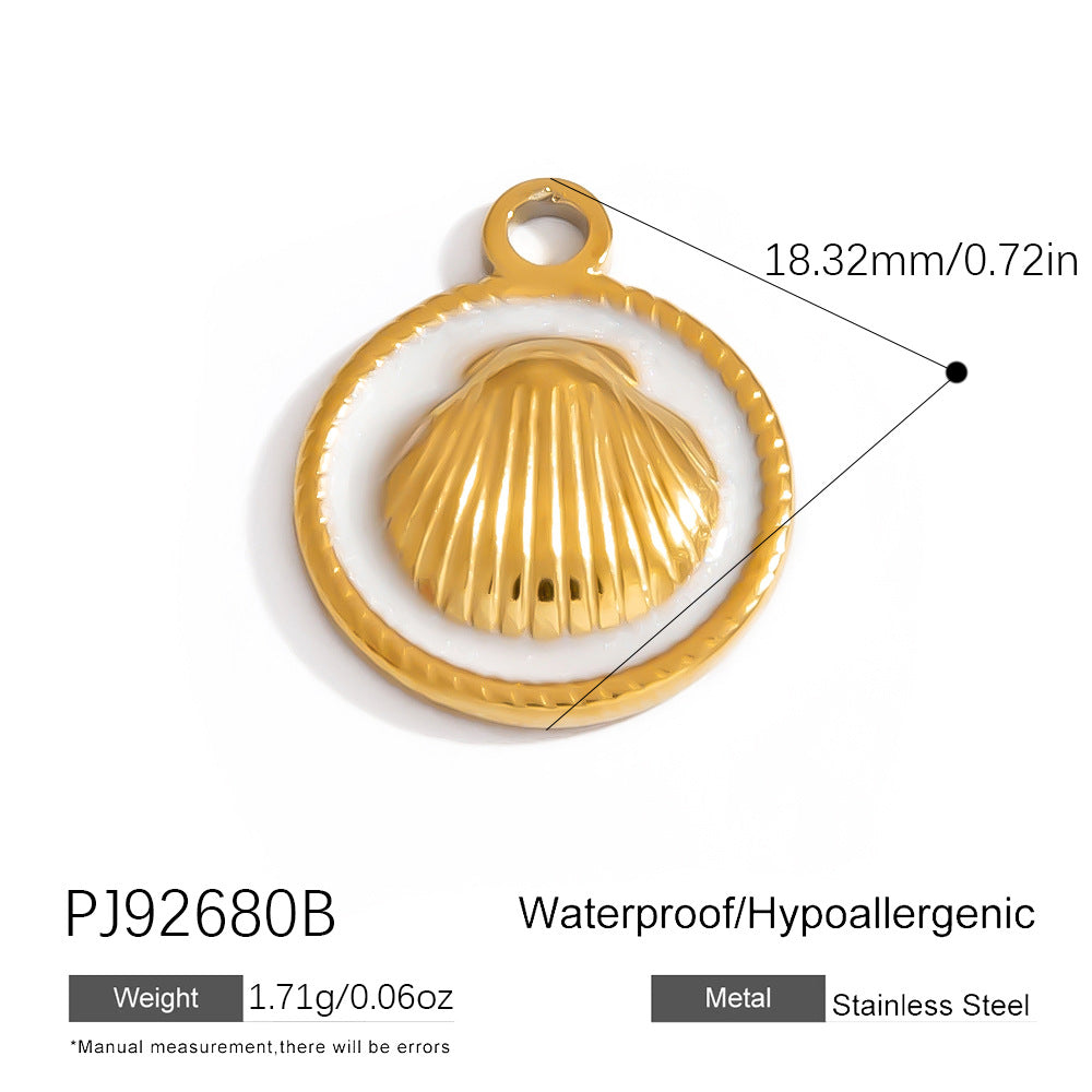 Heart Flower Pendant Accessories 18K Gold Plated Stainless Steel Jewelry