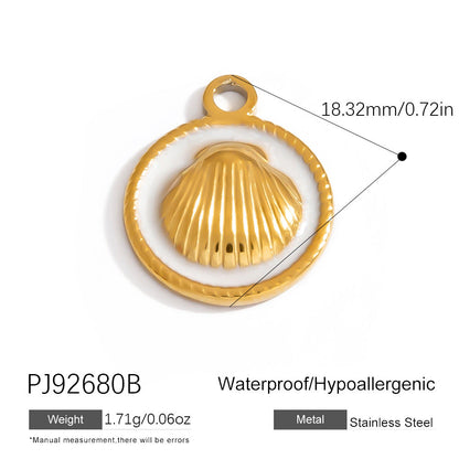 Heart Flower Pendant Accessories 18K Gold Plated Stainless Steel Jewelry