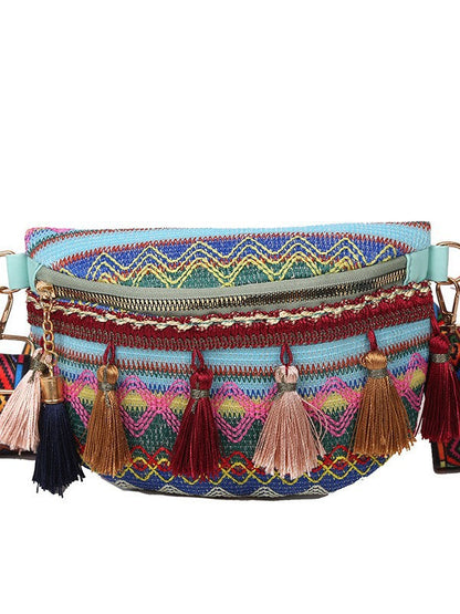 Fringe Woven Mini Bag Casual Crossbody Shoulder Bag