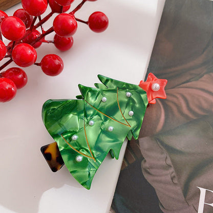 Cute Jingle Bell Christmas Tree Hair Clip