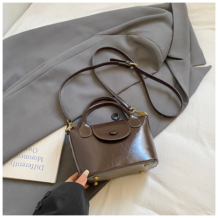 Trendy Fashion Handbag Retro Crossbody Bag PU Leather